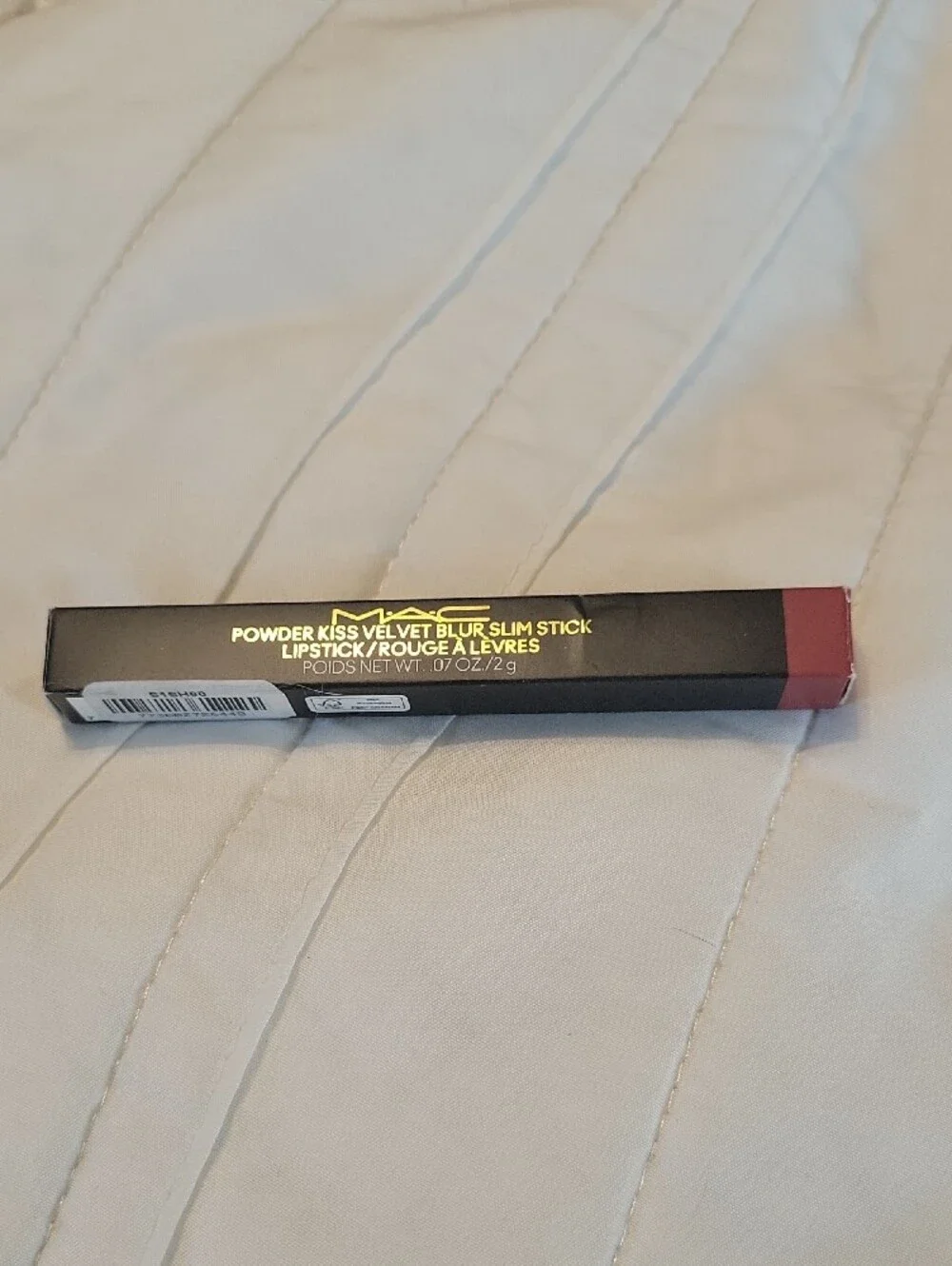 MAC Powder Kiss Velvet Blur Slim Stick Lipstick Ruby New Red NIB